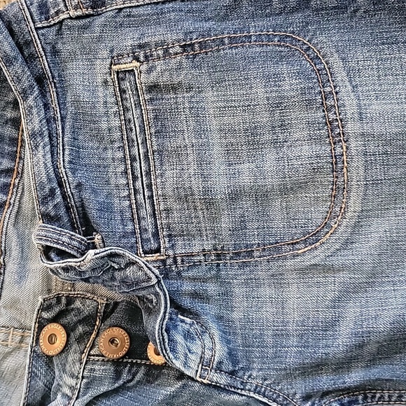 Button fly denim shorts, longer length - Picture 3 of 5